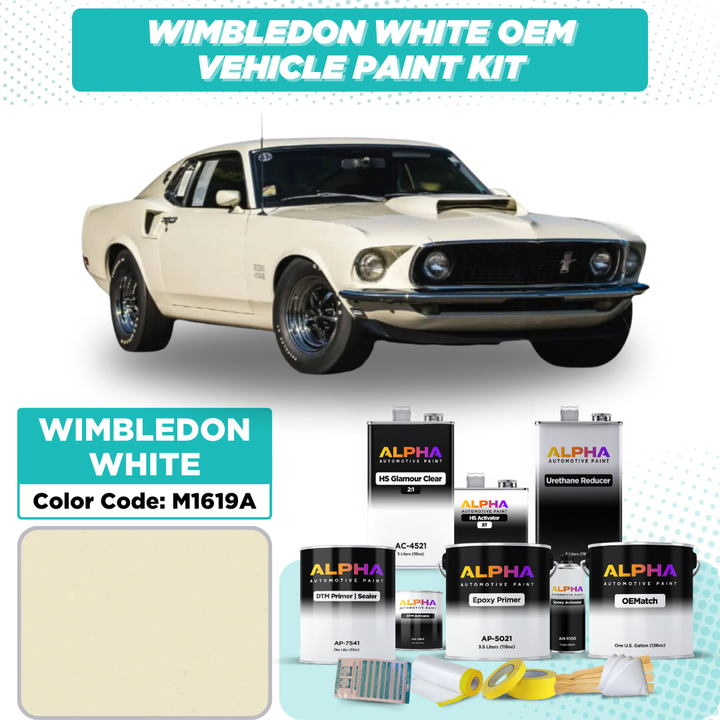 Ford Wimbledon White M1619A | OEMatch Vehicle Paint Kit