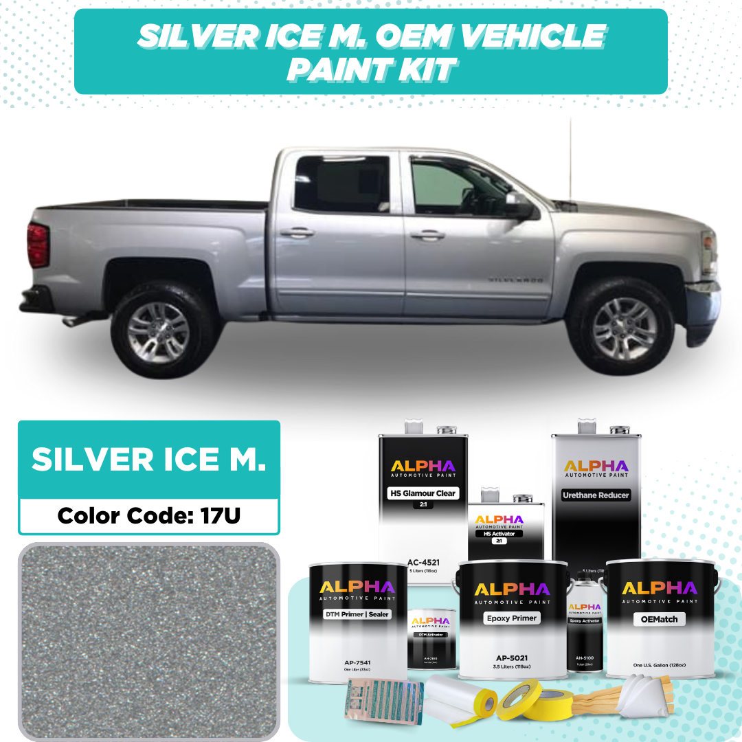 GM Silver Ice Metallic 17U / 17-636R | OEMatch Vehicle Paint Kit