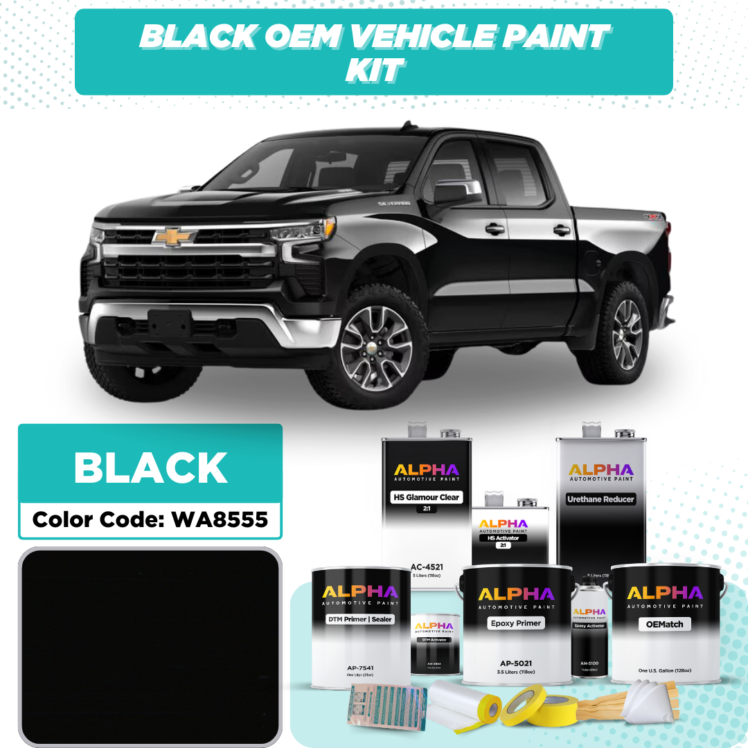 GM Black WA8555 / 41-8555 | OEMatch Vehicle Paint Kit