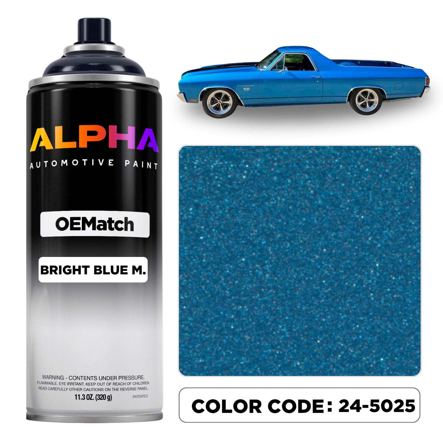 GEN. MOTORS USA BRIGHT BLUE M. 24-5025 | OEMatch Spray Can