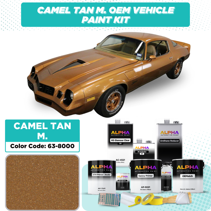 GM Camel Tan Metallic 63-8000 | OEMatch Vehicle Paint Kit