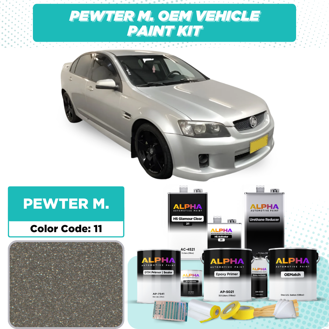 GM Holden (AUS) Pewter Metallic 11 / 11-382E | OEMatch Vehicle Paint Kit