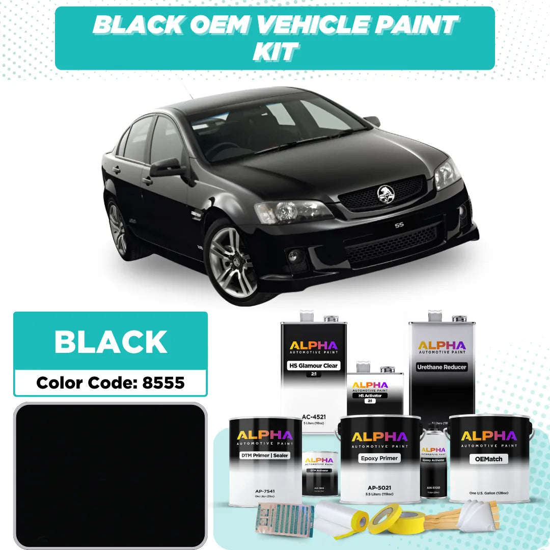 GM Holden (AUS) Black 8555 / 41-8555 | OEMatch Vehicle Paint Kit