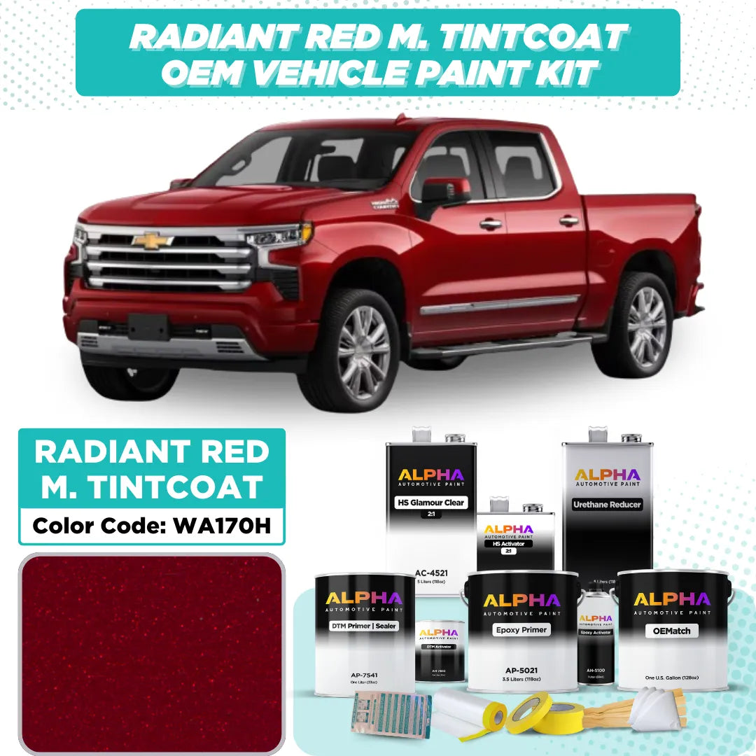 GM Radiant Red Metallic Tintcoat WA170H | OEMatch Vehicle Paint Kit