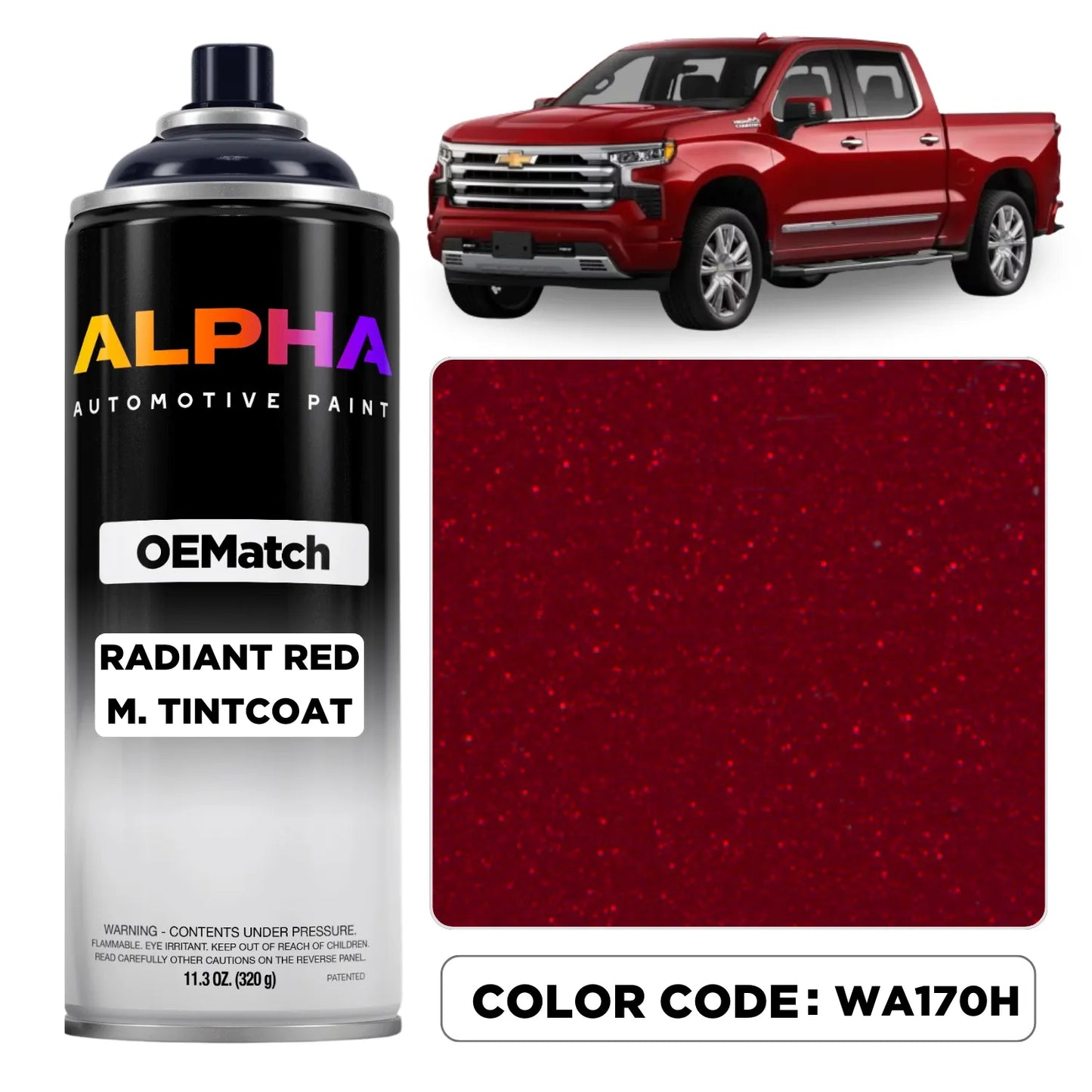 GM Radiant Red Metallic Tintcoat WA170H | OEMatch Spray Can