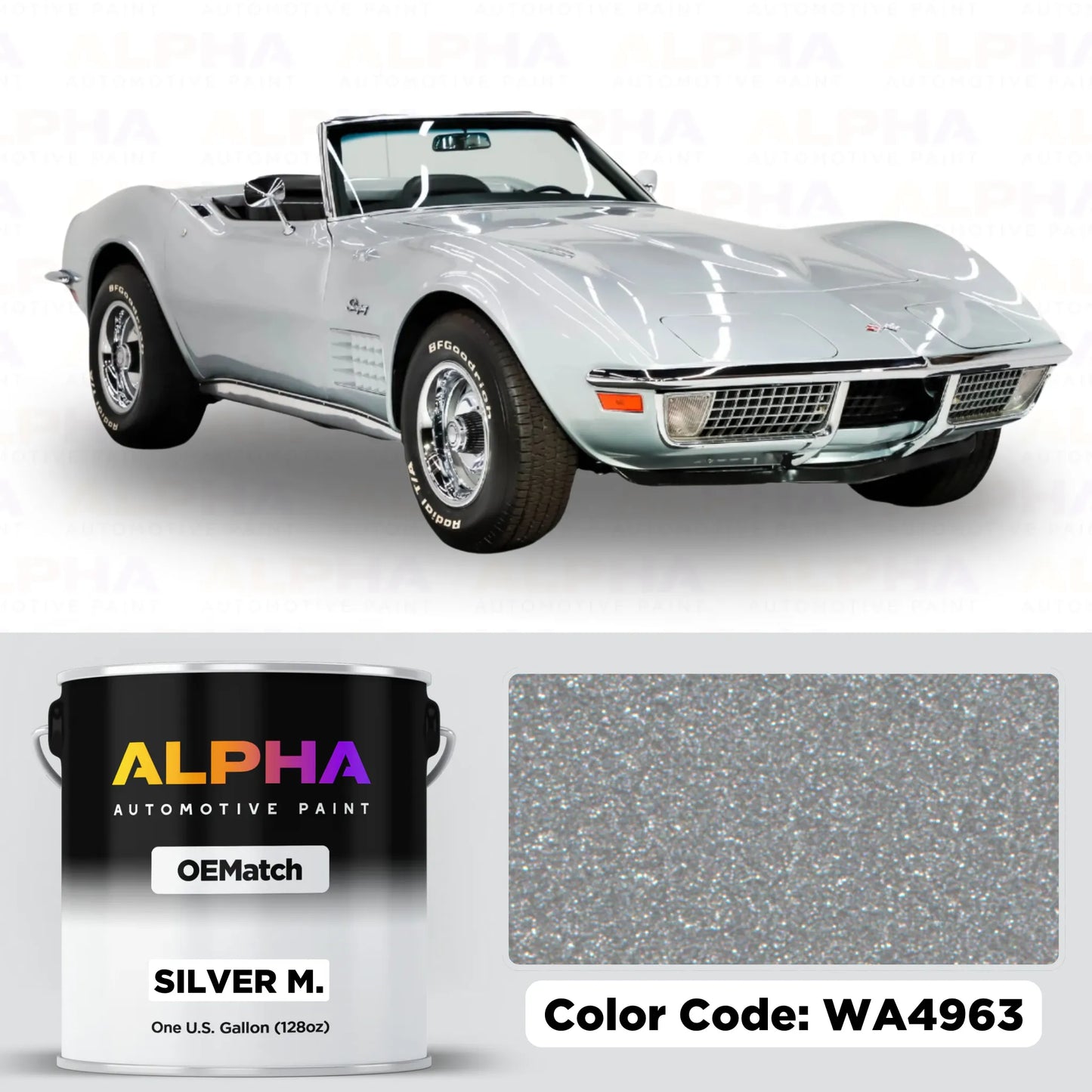 GM Silver Metallic WA4963 / 13-4963 | OEMatch Basecoat