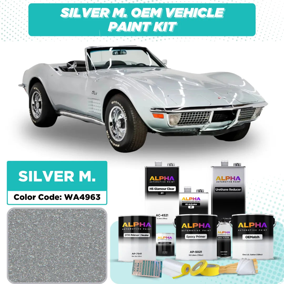 GM Silver Metallic WA4963 / 13-4963 | OEMatch Vehicle Paint Kit