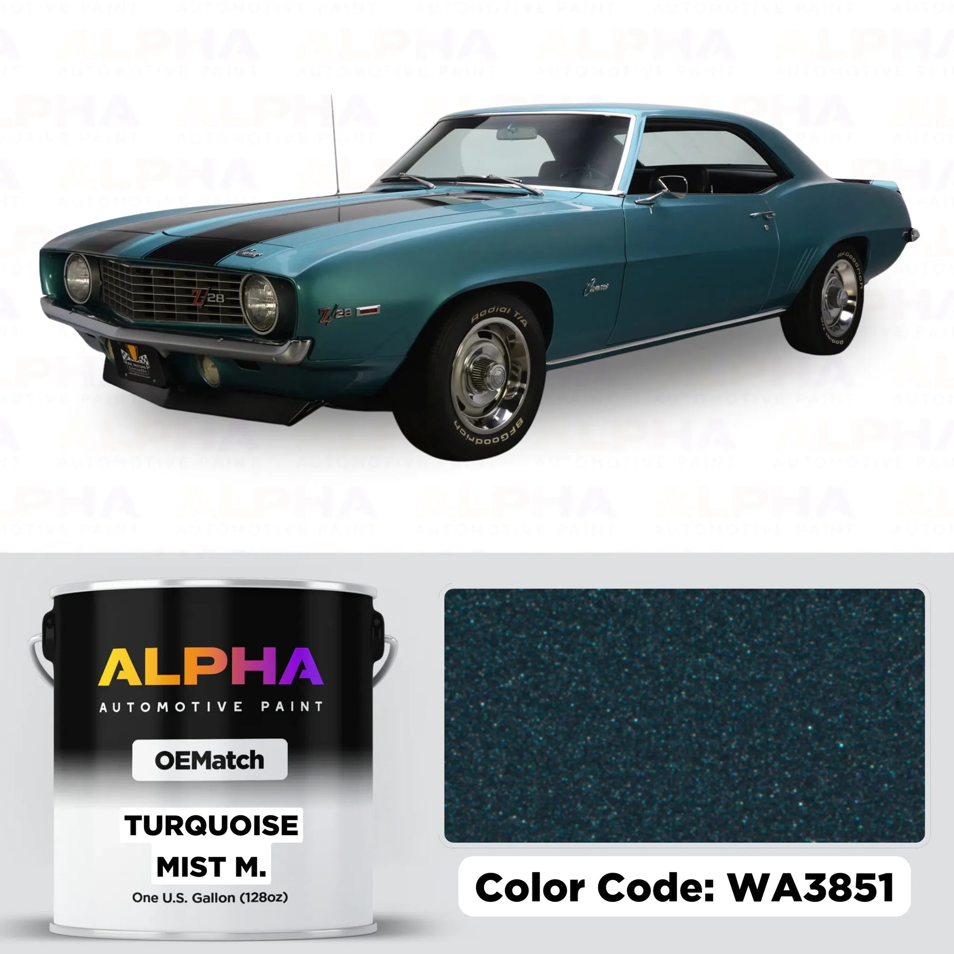btmc GM Turquoise Mist Metallic WA3851 | OEMatch Basecoat – The