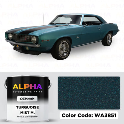 GM Turquoise Mist Metallic WA3851 | OEMatch Basecoat