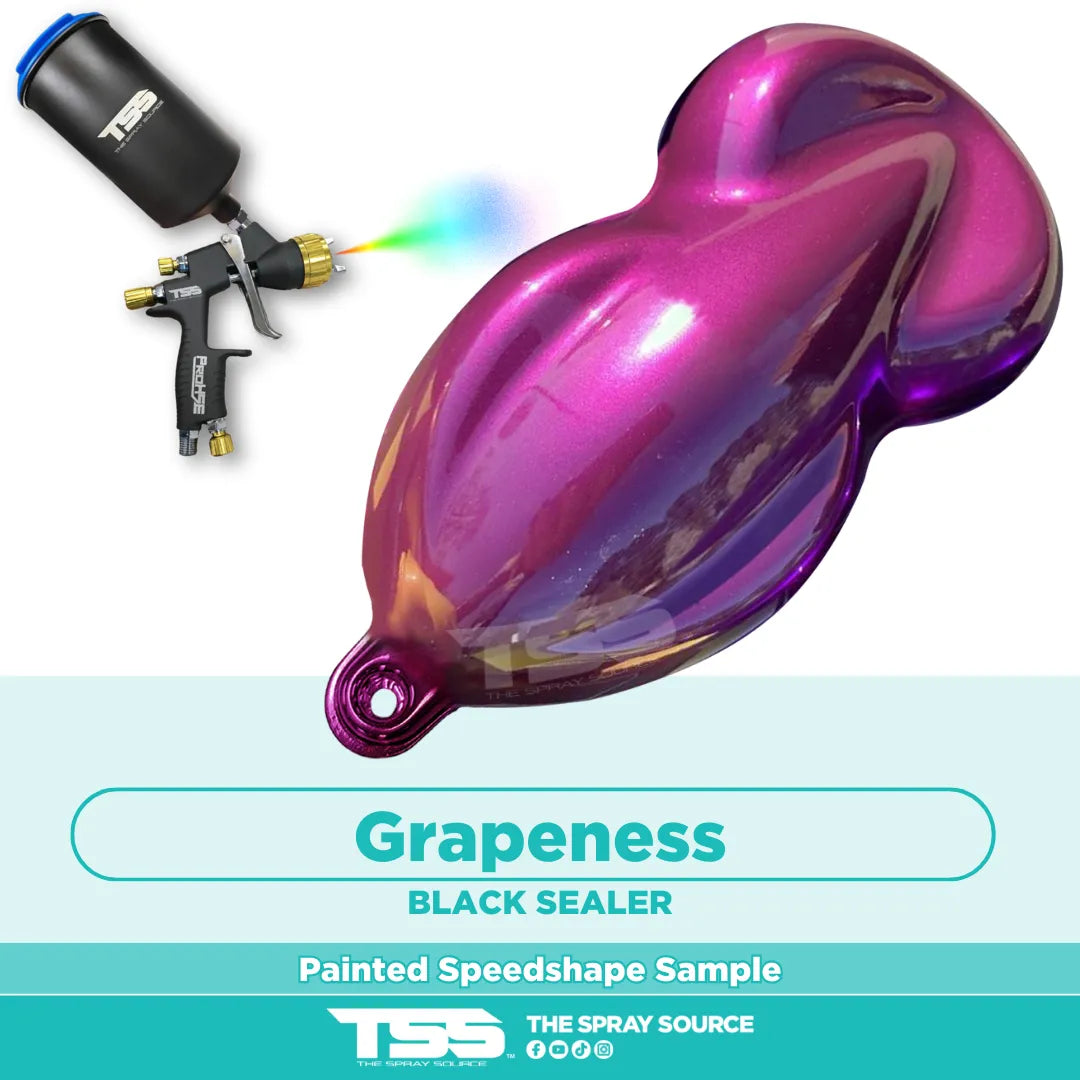 Grapeness Candy Pearl Pre-Sprayed Speedshape Paint Sample (Black Ground Coat)