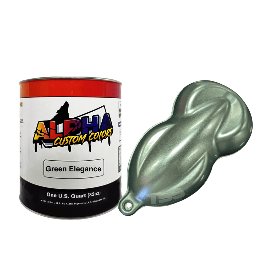 Green Elegance Paint Basecoat - The Spray Source - Alpha Pigments