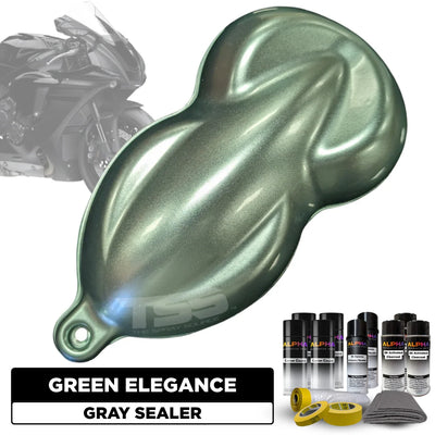 Green Elegance Motorcycle Paint Kit