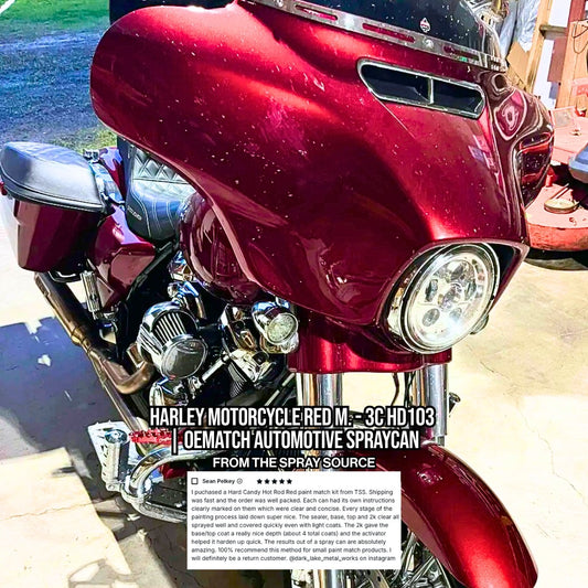 HARLEY MOTORCYCLE RED M. - 3C HD103 | OEMatch Automotive Basecoat