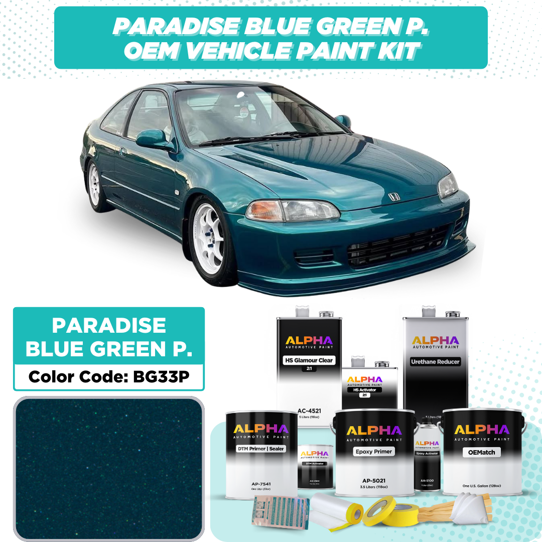 Honda Paradise Blue-Green Pearl BG33P | OEMatch Vehicle Paint Kit