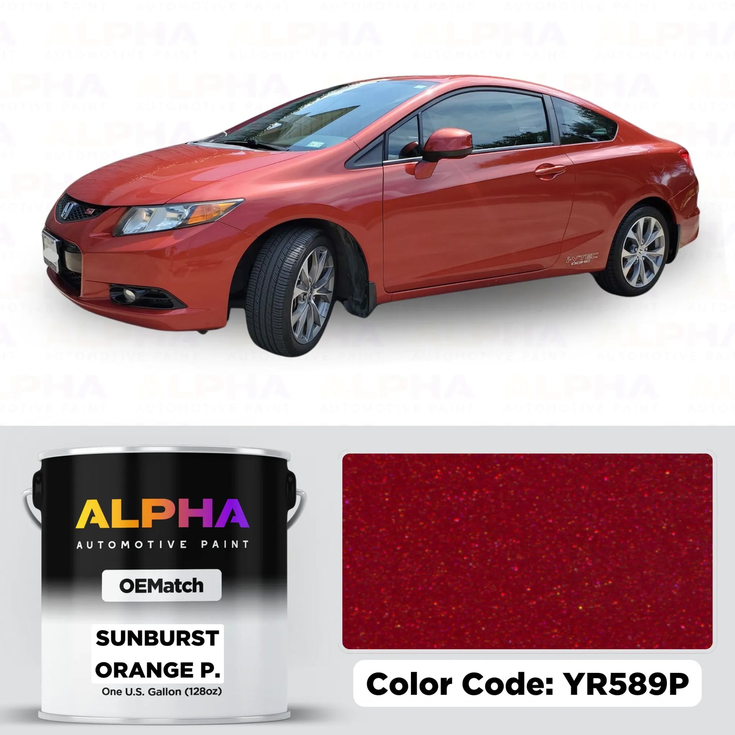 Honda Sunburst Orange Pearl YR589P | OEMatch Basecoat