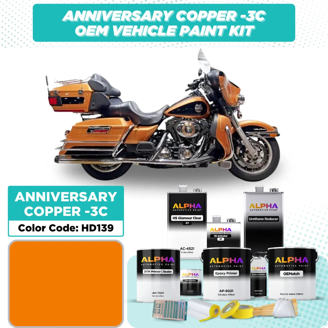 Harley-Davidson Anniversary Copper -3C HD139 | OEMatch Vehicle Paint Kit