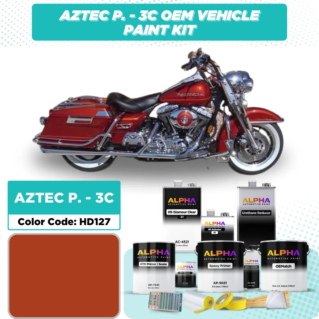 Harley-Davidson Aztec Orange Pearl 3C HD127 | OEMatch Vehicle Paint Kit