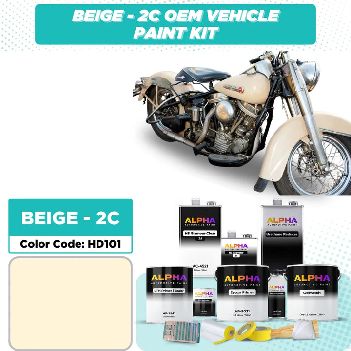 Harley-Davidson Beige 2C HD101 | OEMatch Vehicle Paint Kit