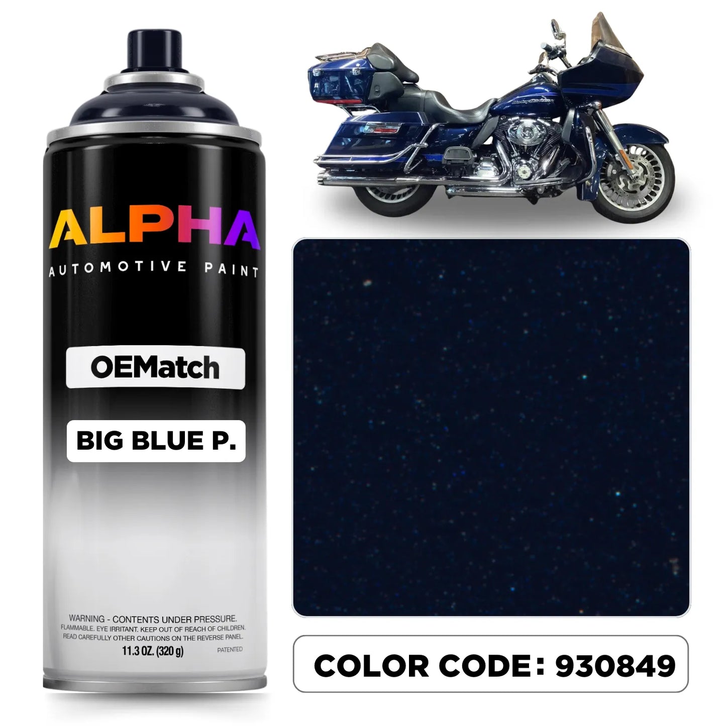 Harley-Davidson Big Blue Pearl 930849 | OEMatch Spray Can