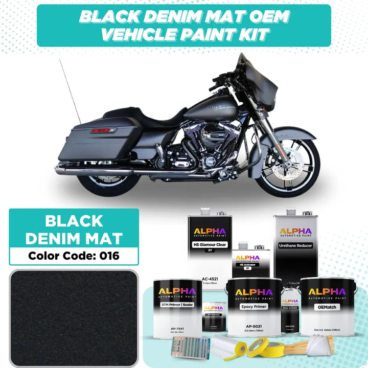 Harley-Davidson Black Denim Mat 016 | OEMatch Vehicle Paint Kit