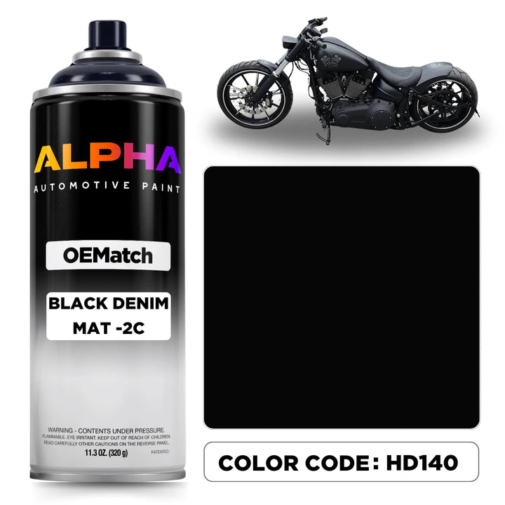Harley-Davidson Black Denim Matte -2C HD140 | OEMatch Spray Can