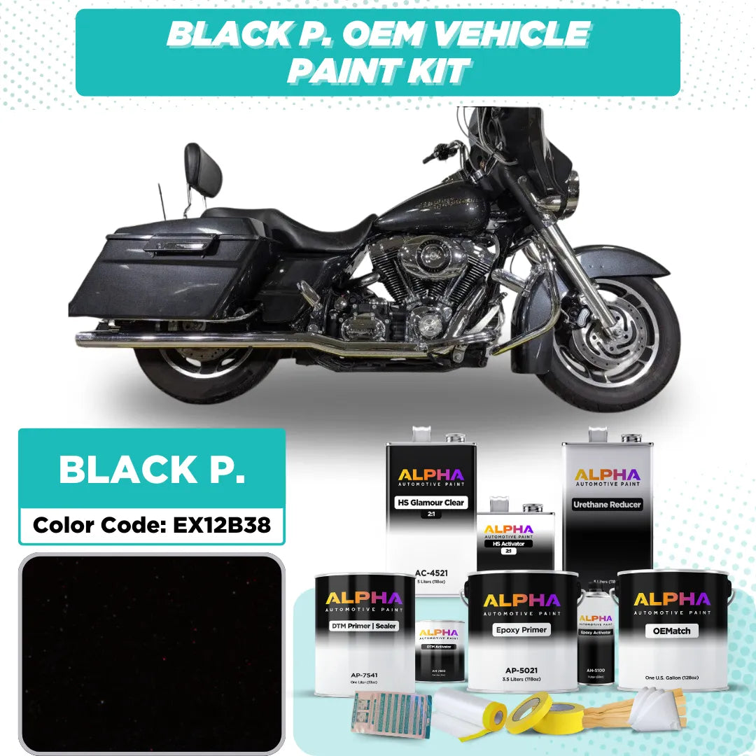 Harley-Davidson Black Pearl EX12B38 | OEMatch Vehicle Paint Kit