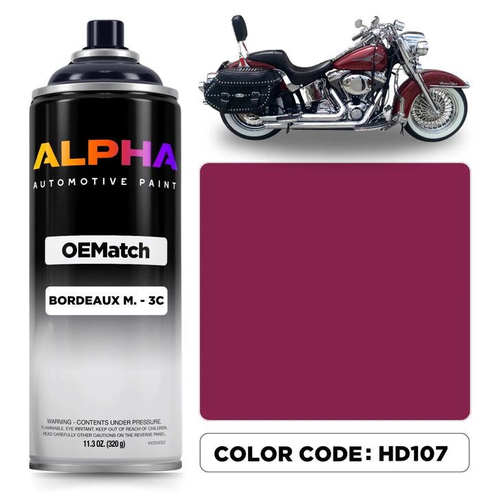 Harley-Davidson Bordeaux Metallic 3C HD107 | OEMatch Spray Can