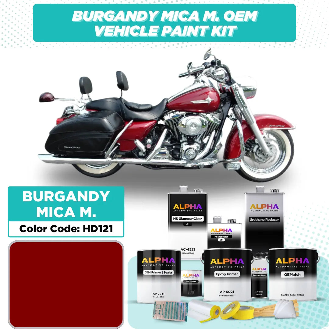 Harley-Davidson Burgundy Mica Metallic HD121 | OEMatch Vehicle Paint Kit