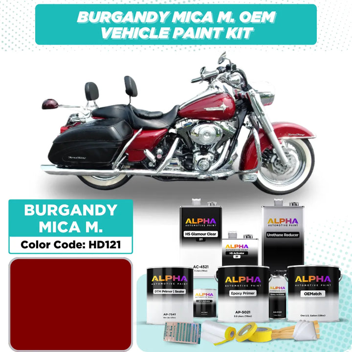 Harley-Davidson Burgundy Mica Metallic HD121 | OEMatch Vehicle Paint Kit