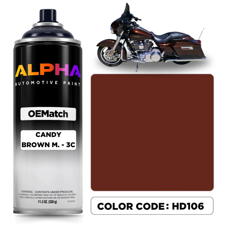 Harley-Davidson Candy Brown Metallic 3C HD106 | OEMatch Spray Can