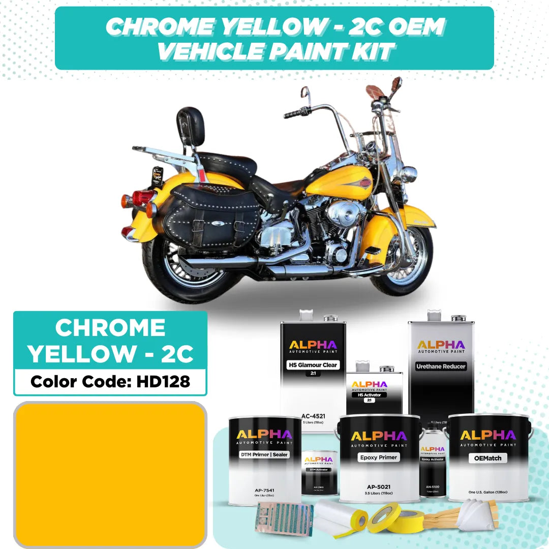 Harley-Davidson Chrome Yellow 2C HD128 | OEMatch Vehicle Paint Kit