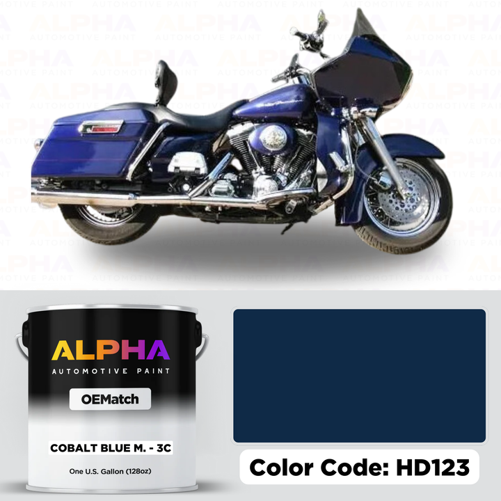 Harley-Davidson Cobalt Blue Metallic 3C HD123 | OEMatch Basecoat