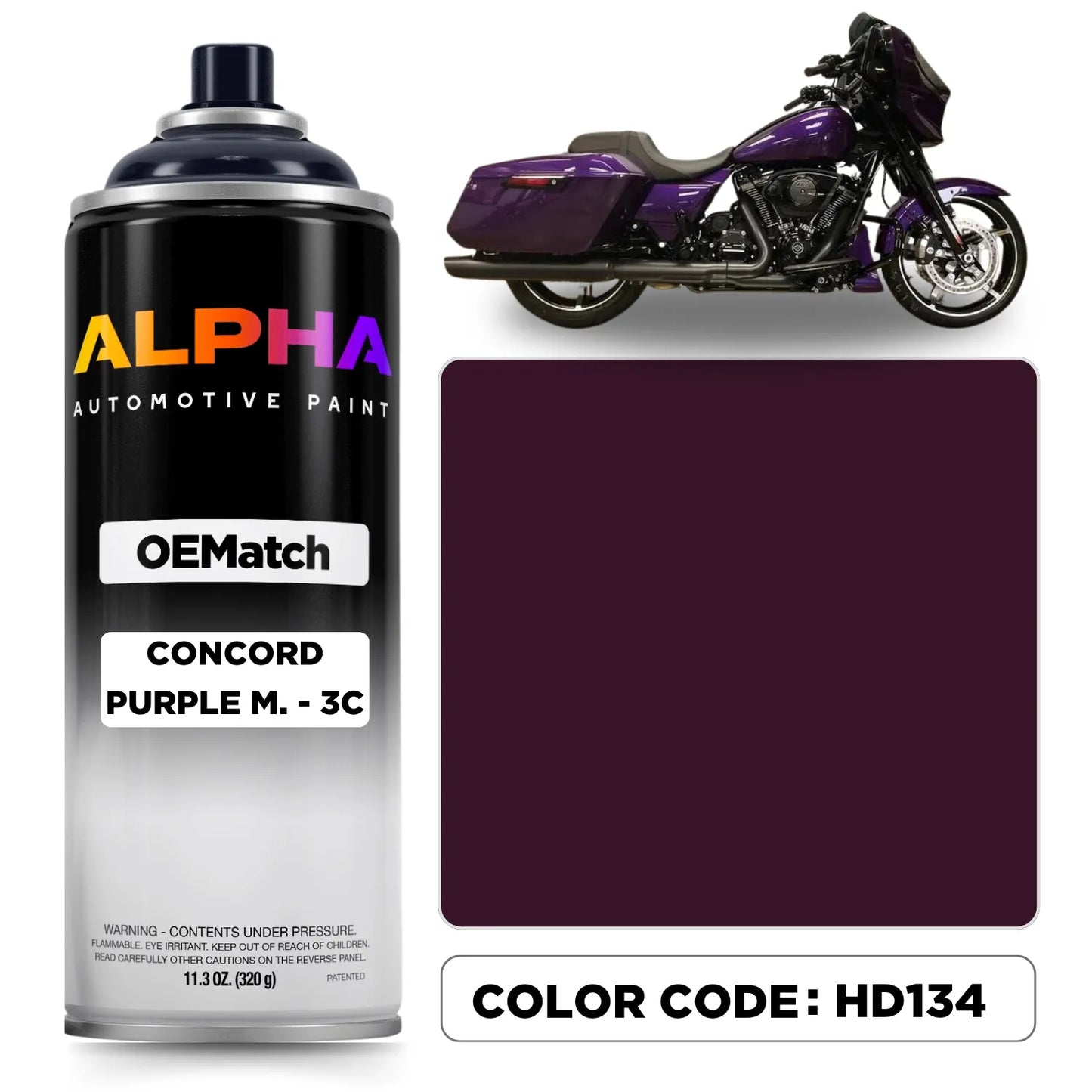 Harley-Davidson Concord Purple Metallic - 3C HD134 | OEMatch Spray Can
