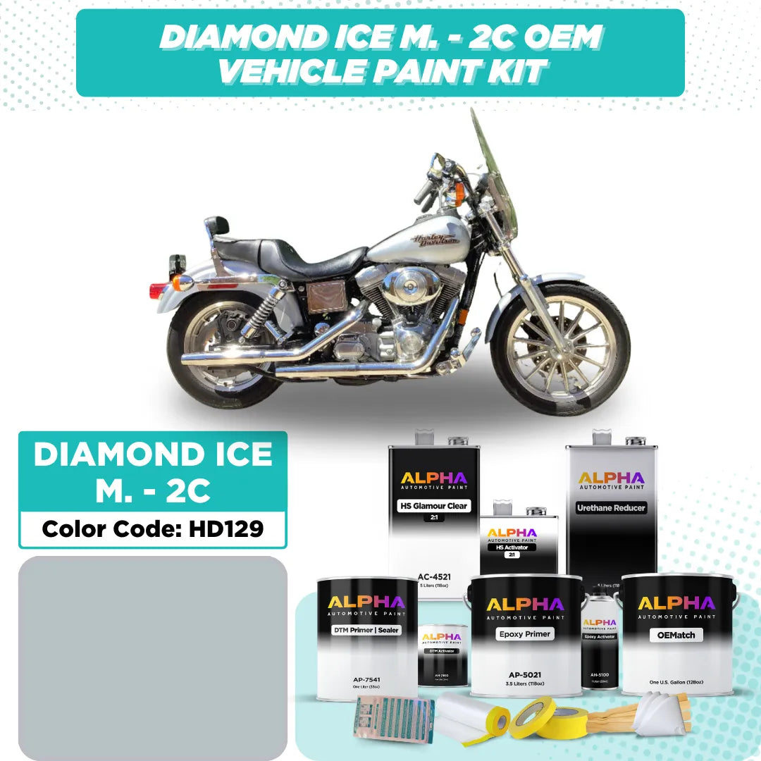 Harley-Davidson Diamond Ice Metallic 2C HD129 | OEMatch Vehicle Paint Kit