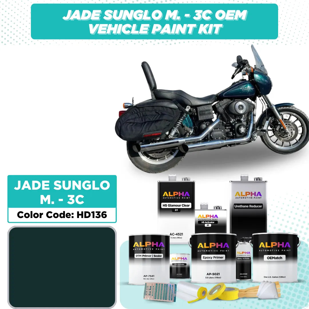 Harley-Davidson Jade Sunglo Metallic - 3C HD136 | OEMatch Vehicle Paint Kit