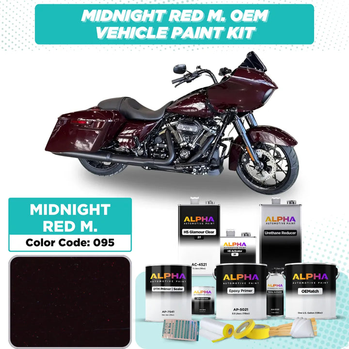 Harley-Davidson Midnight Red M. 095 | OEMatch Vehicle Paint Kit