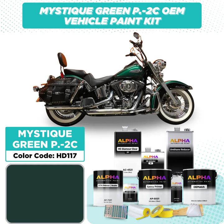 Harley-Davidson Mystique Green P. - 2C HD117 | OEMatch Vehicle Paint Kit