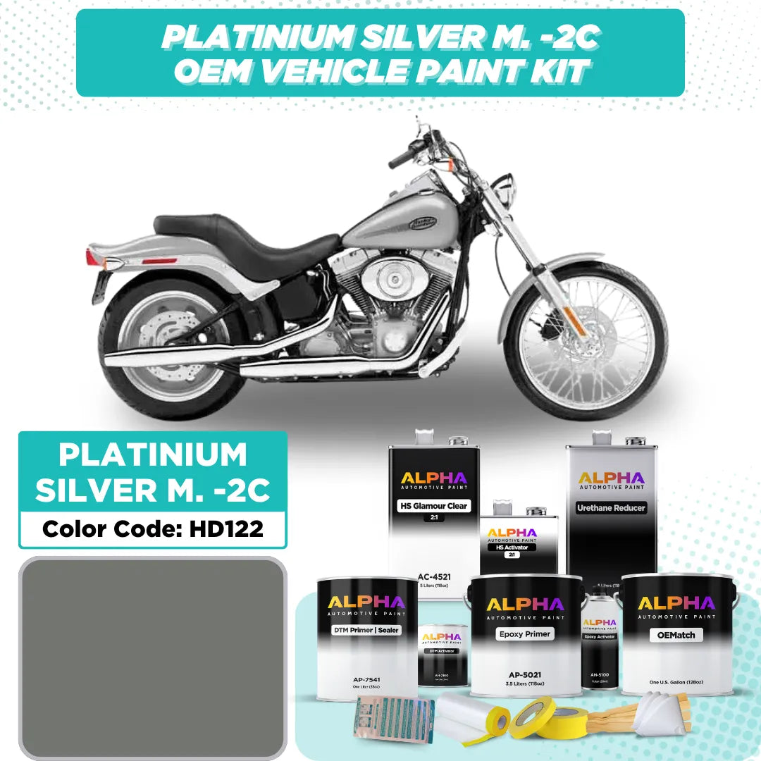 Harley-Davidson Platinum Silver Metallic 2C HD122 | OEMatch Vehicle Paint Kit