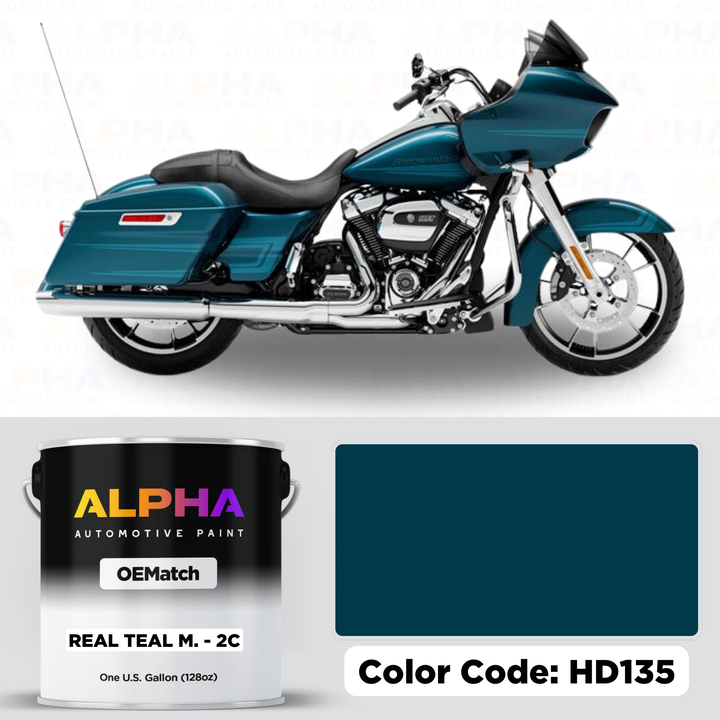 Harley-Davidson Real Teal Metallic - 2C HD135 | OEMatch Basecoat