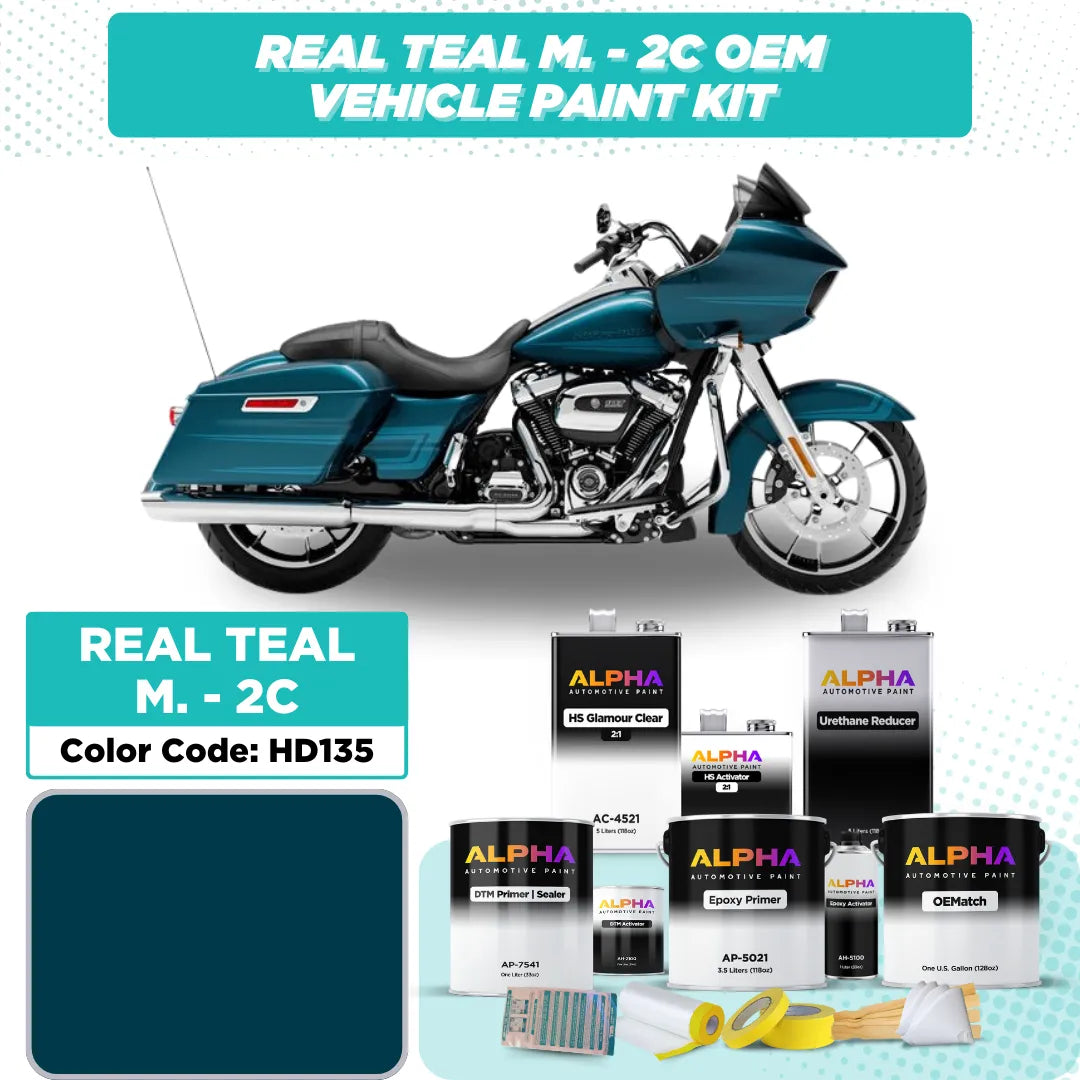 Harley-Davidson Real Teal Metallic - 2C HD135 | OEMatch Vehicle Paint Kit