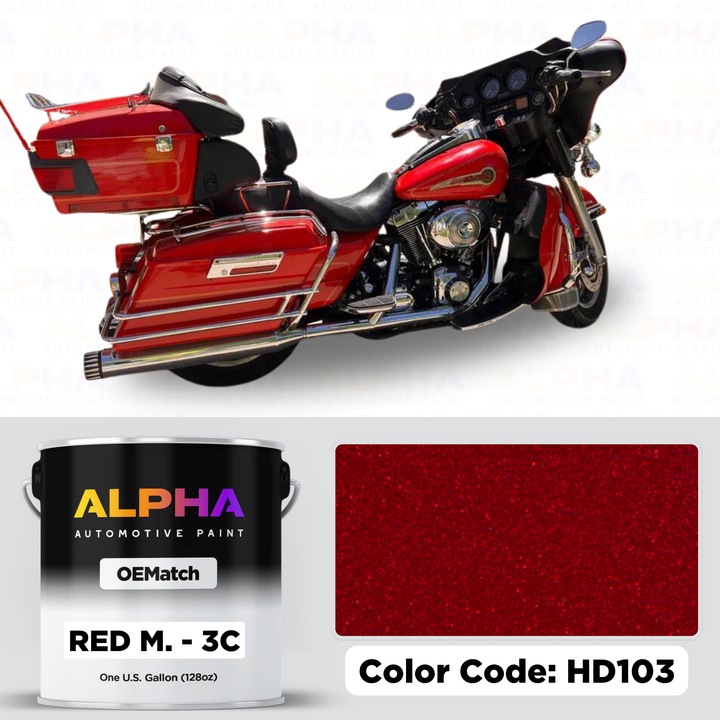 Harley-Davidson Red Metallic 3C HD103 | OEMatch Basecoat