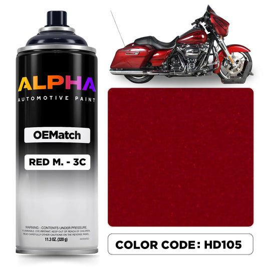 Harley-Davidson Red Metallic 3C HD105 | OEMatch Spray Can