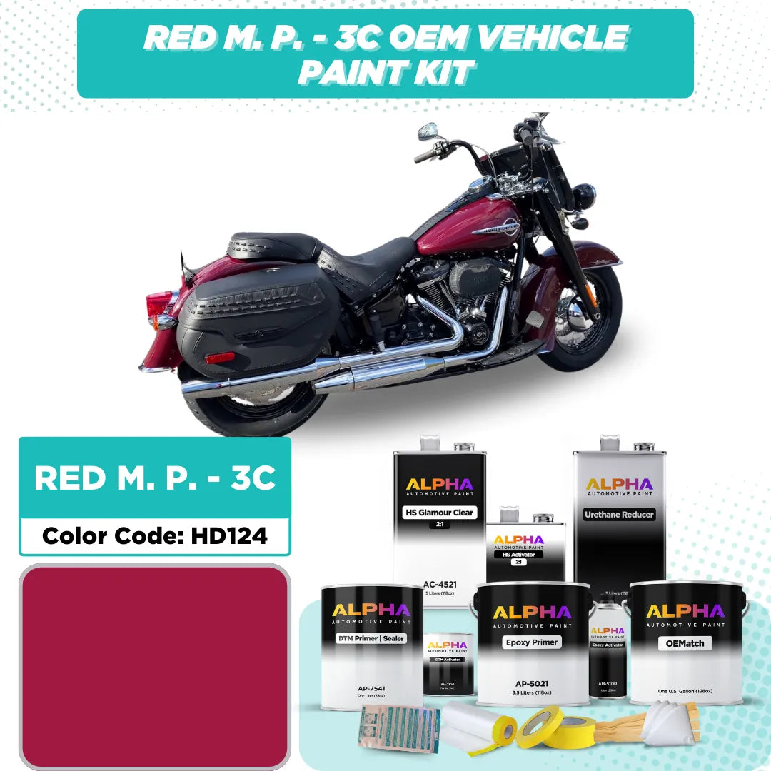 Harley-Davidson Red M. P. - 3C HD124 | OEMatch Vehicle Paint Kit