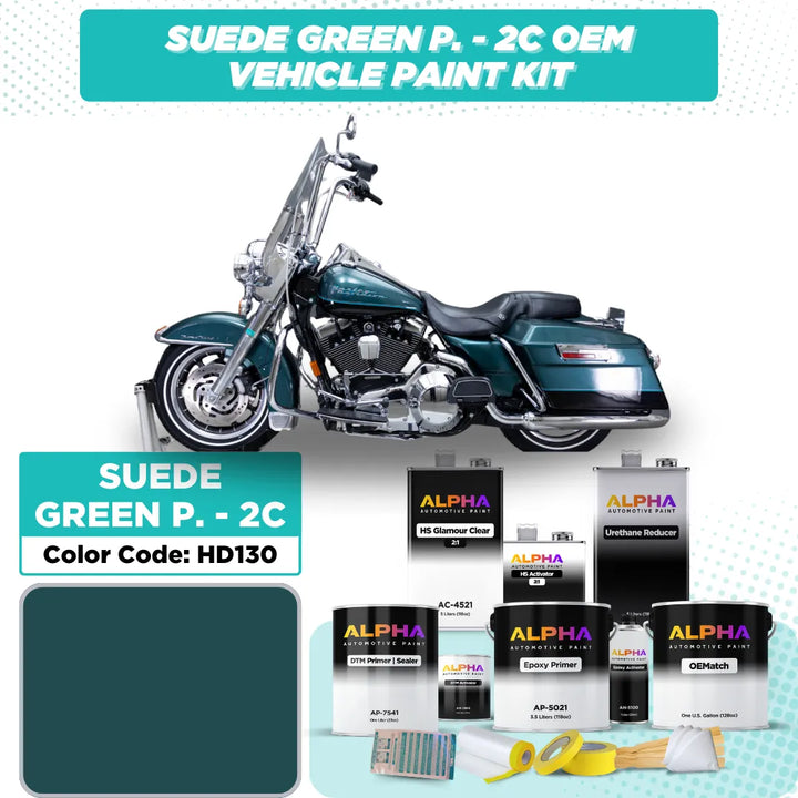 Harley-Davidson Suede Green Pearl 2C HD130 | OEMatch Vehicle Paint Kit