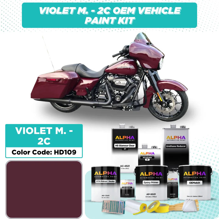 Harley-Davidson Violet Metallic 2C HD109 | OEMatch Vehicle Paint Kit