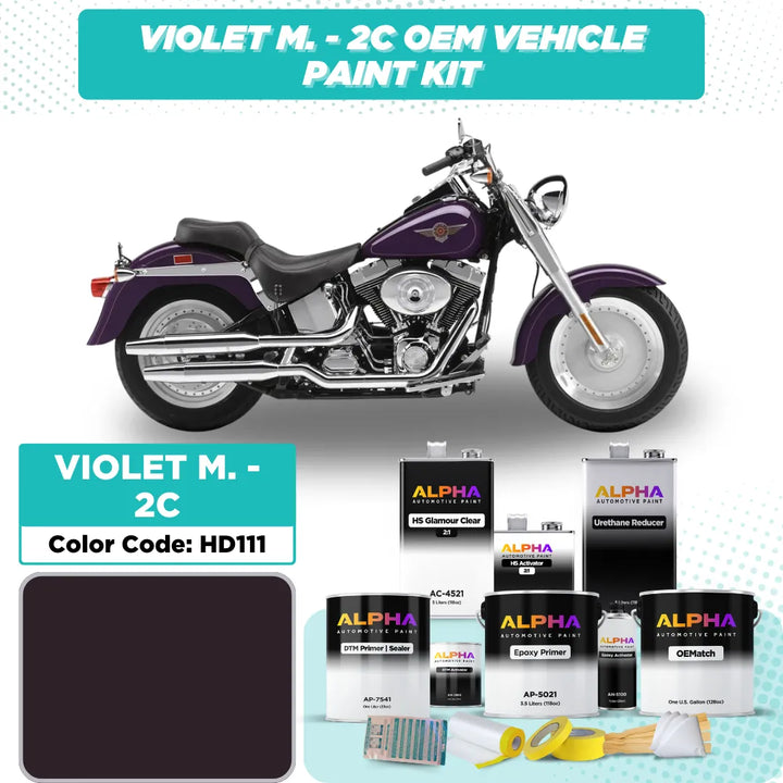 Harley-Davidson Violet Metallic 2C HD111 | OEMatch Vehicle Paint Kit