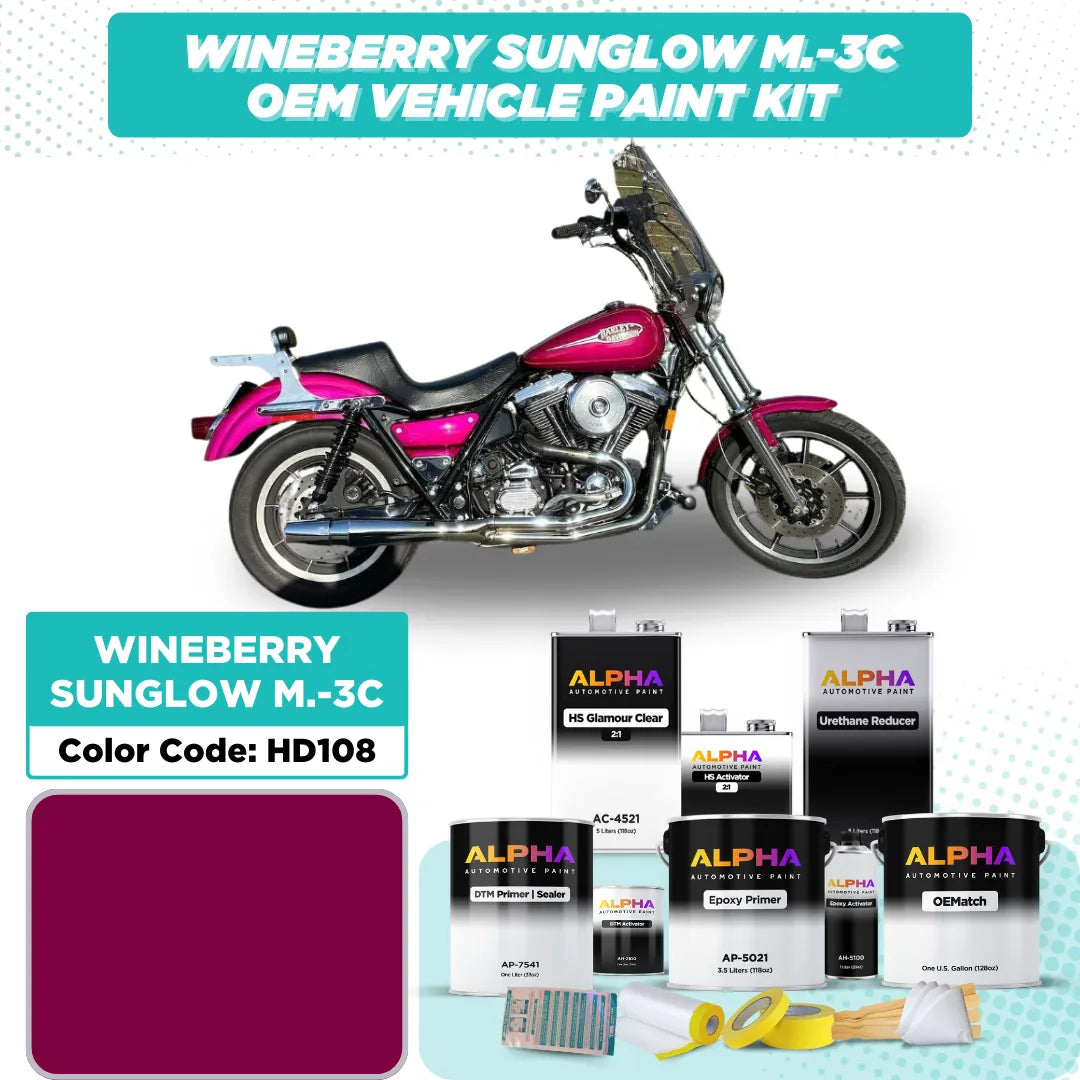 Harley-Davidson Wineberry Sunglow M.-3C HD108 | OEMatch Vehicle Paint Kit