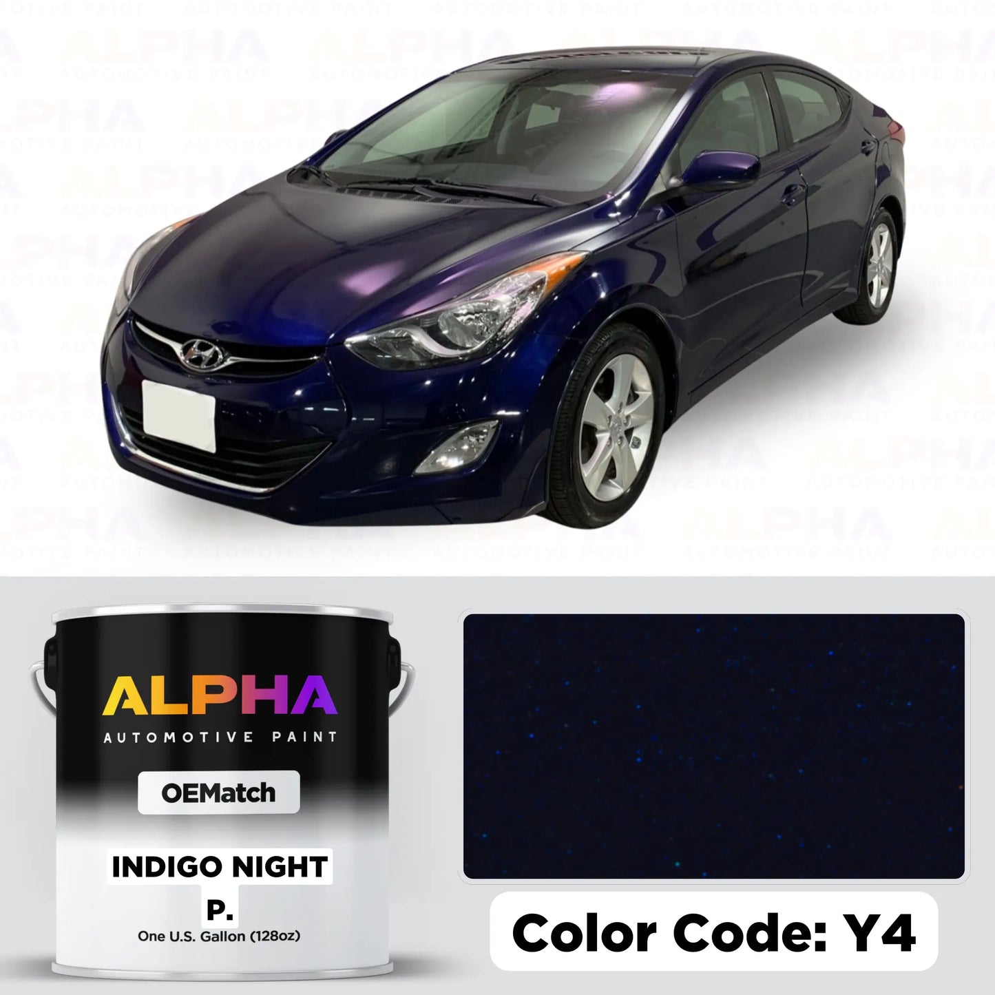 Hyundai Indigo Night Pearl Y4 / Y4U | OEMatch Basecoat