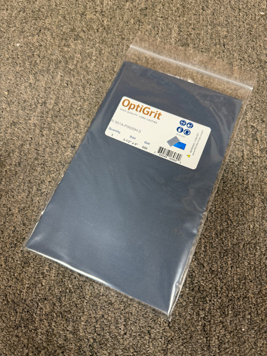 OptiGrit WetDry 600 Grit 5-1/2" x 9" Waterproof Sanding Sheets – (5/pk)