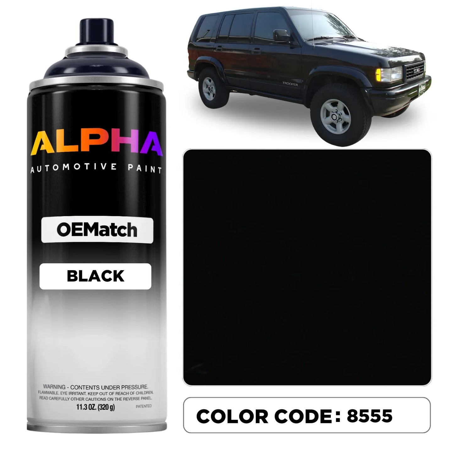 Isuzu Black 8555 / 41-8555 | OEMatch Spray Can